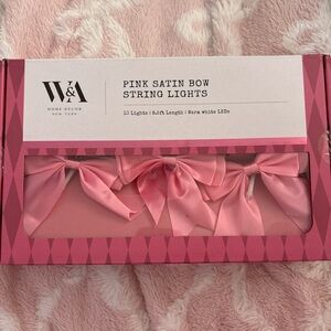 Pink Satin Bow String Lights